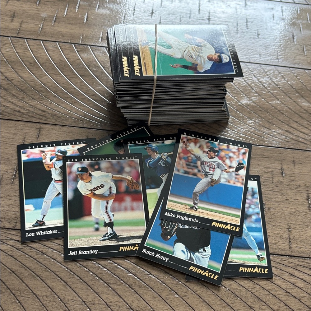 Pinnacle Baseball Card Lot - Black & Gold Accents 1993 over 100 cards